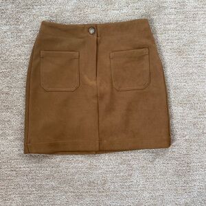 LOFT Tan Mini Skirt